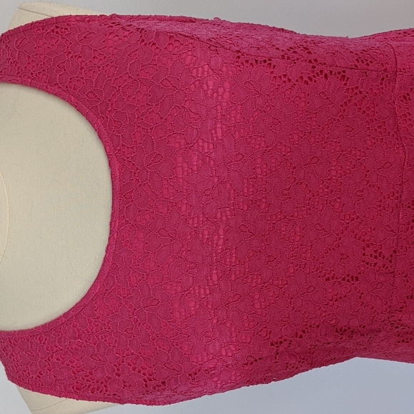 Lane Bryant Pink floral lace overlay dreas - Picture 2 of 6